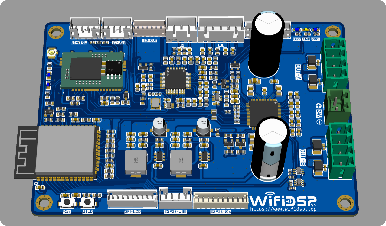 集成蓝牙、DSP和功放等功能的多用途多通道PCB